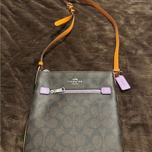 Coach multicolor crossbody file bag